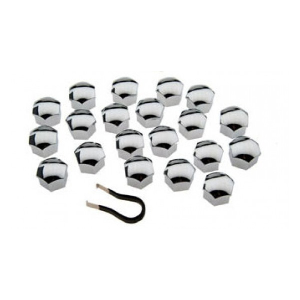 Bolt/nut caps chrome 21mm BIMECC (20 pcs.) BV21-000CR