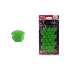 Bolt/nut caps green 17mm AMIO G21303 (20 pcs)