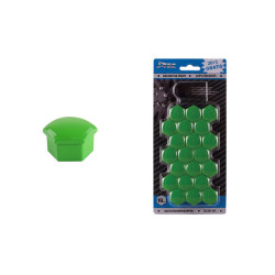 Bolt/nut caps green 19mm AMIO G21307 (20 pcs.)