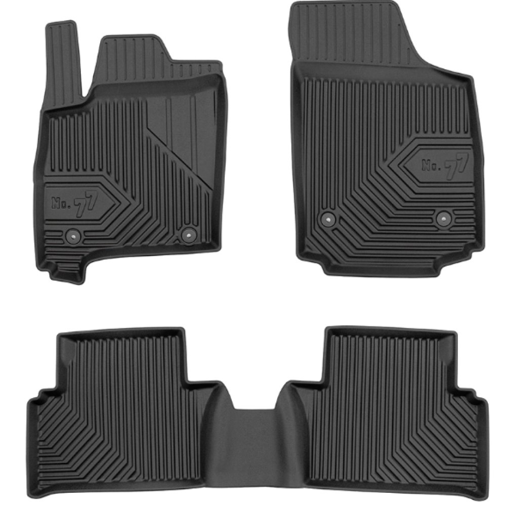 CAR RUBBER FLOOR MATS BLACK OPEL MERIVA A (2003-2010) NO.77 FROGUM
