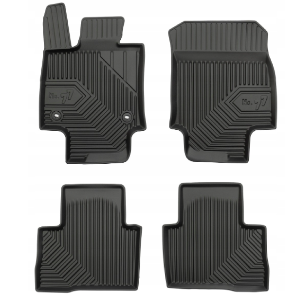 CAR RUBBER FLOOR MATS BLACK TOYOTA RAV4 Automat. (2018-...) NO.77 FROGUM
