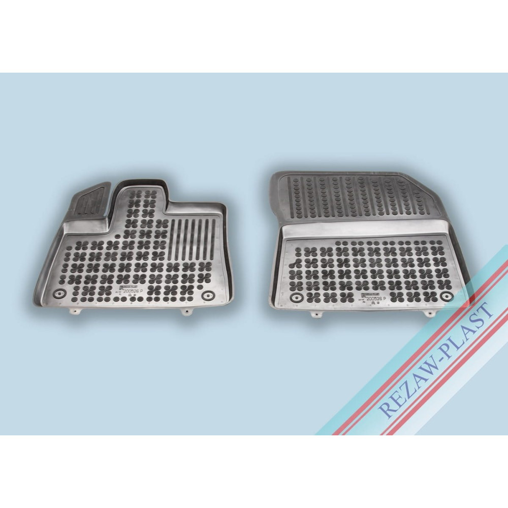 CAR RUBBER FLOOR MATS BLACK priekšējie TOYOTA PROACE CITY (2020-...) 200526P