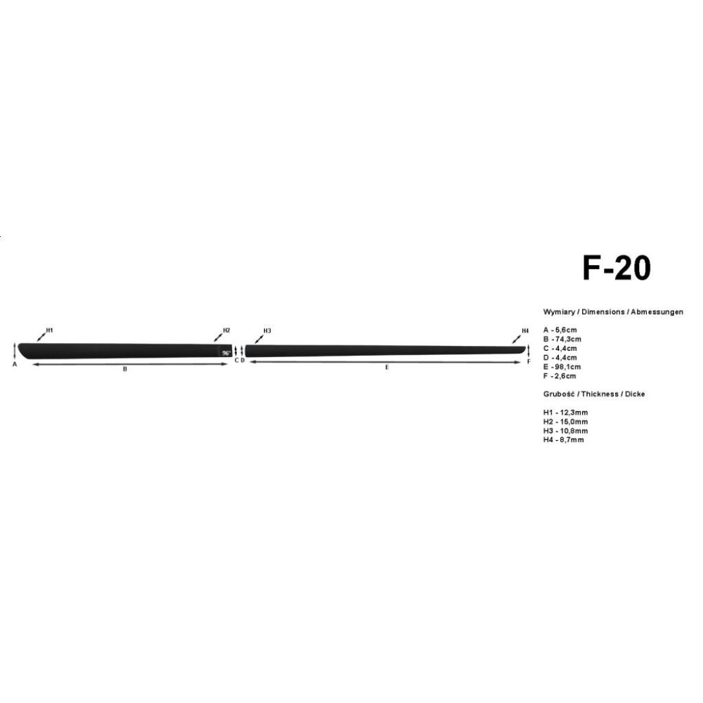 Decorative side moldings F-20