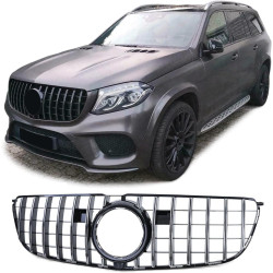Front grill MB GLS-class X166 BLACK GLOSS & CHROME (2015-2019) 40078