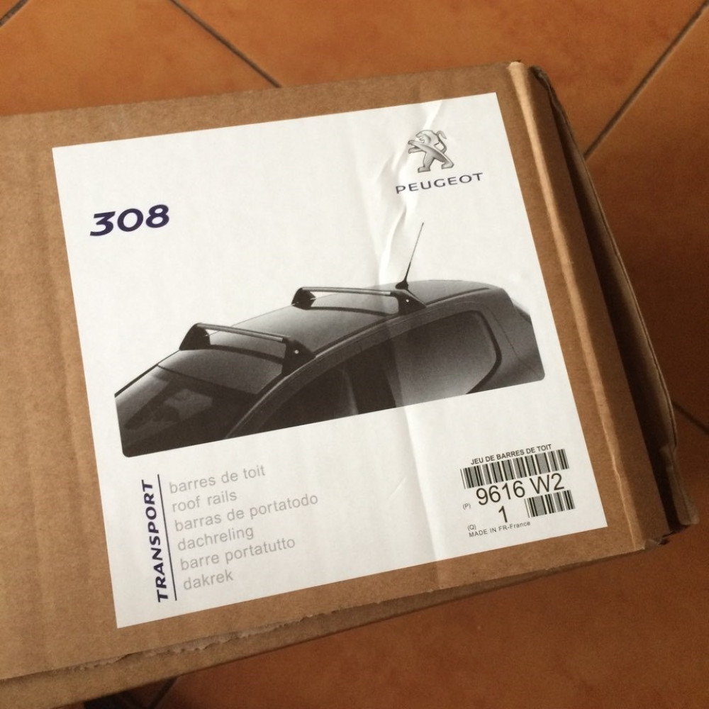 Car roof rack OEM PEUGEOT 308 HB (2007-2013) PEUGEOT 9616W2