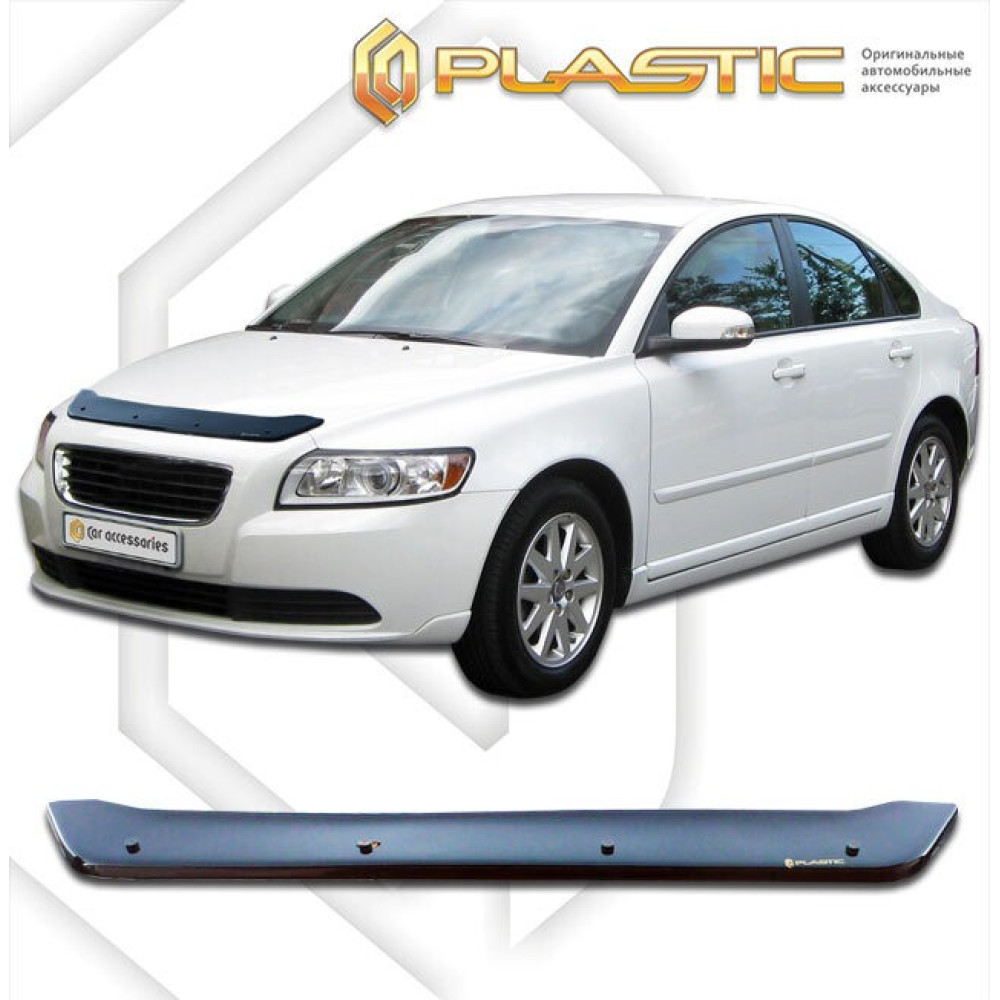 Hood deflector black VOLVO S40/V50 (2004-2012) 1232BG