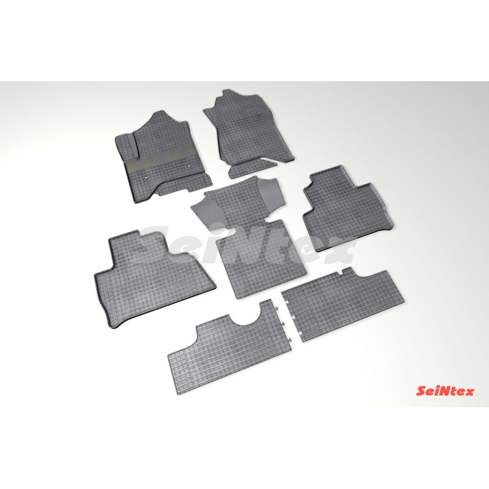 Car rubber floor mats black SEINTEX *STK* CHEVROLET TAHOE (2014-...) 