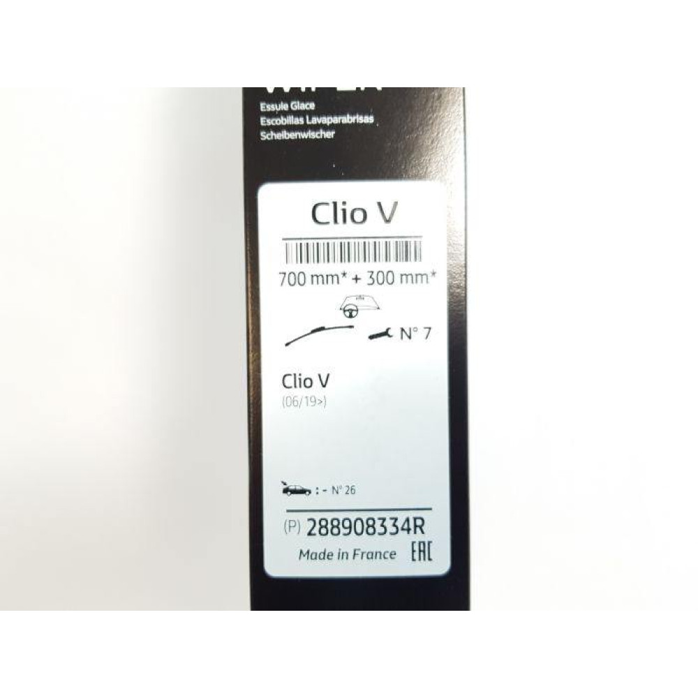 Wiper blades OEM RENAULT CLIO V (2019-...) 288908334R