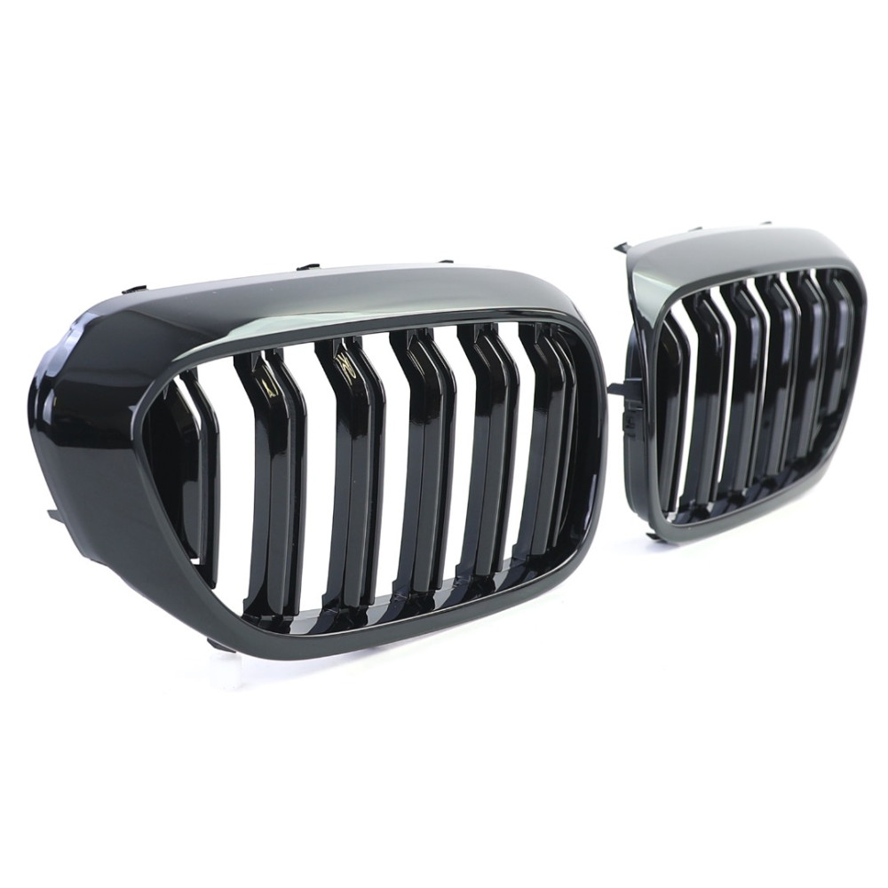 Front grills BMW 5 G30/G31 Double Stripe Piano Black (2017-2021) 34237