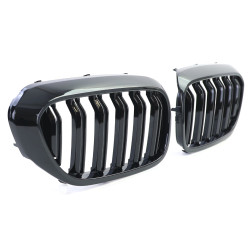 Front grills BMW 5 G30/G31 Double Stripe Piano Black (2017-2021) 34237