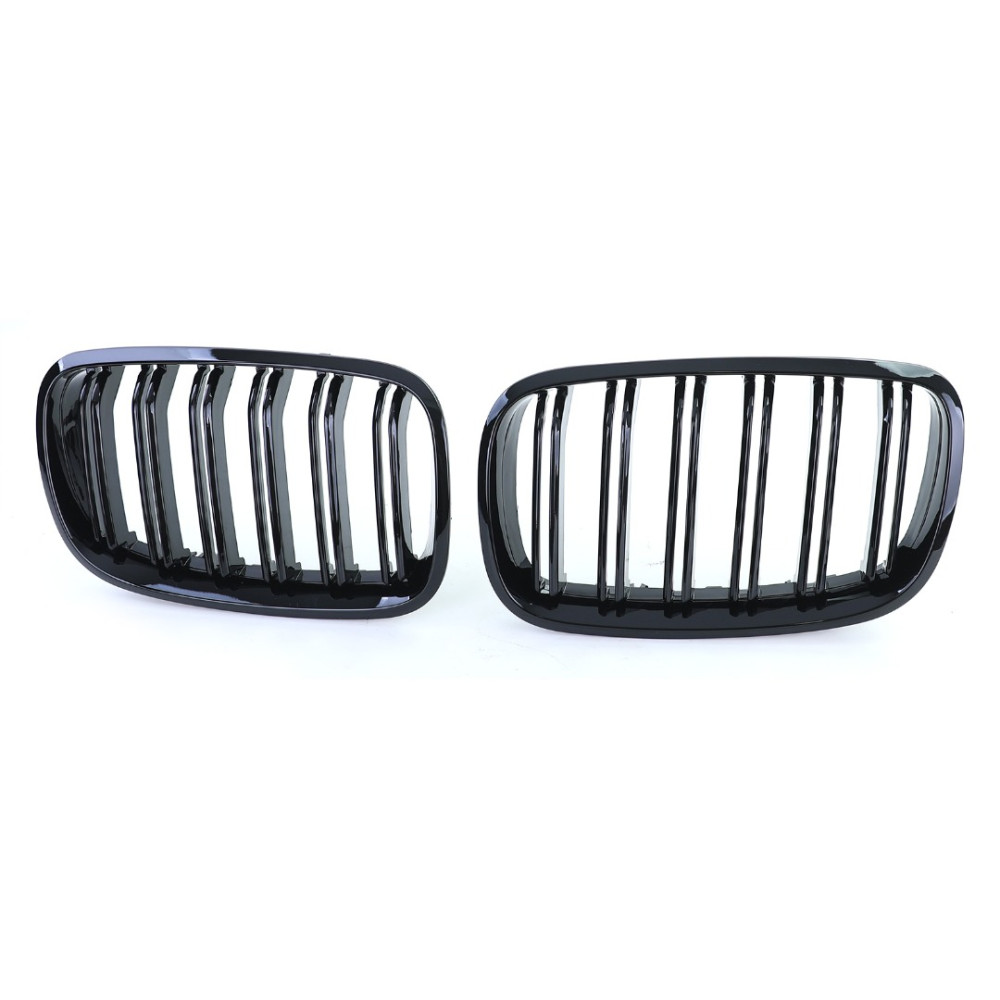 Front grills BMW X5/X6 E70/E71 Double Stripe Piano Black (2007-2014) 40419