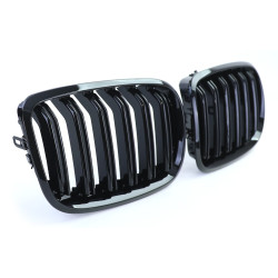 Front grills BMW X5/X6 E70/E71 Double Stripe Piano Black (2007-2014) 40419