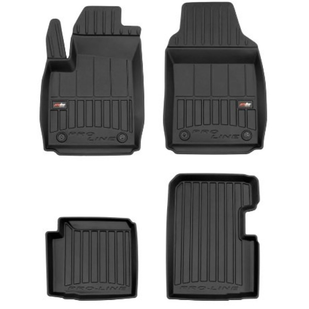 Car rubber floor mats black FIAT 500 Hybrid (2020-...) 3D FROGUM