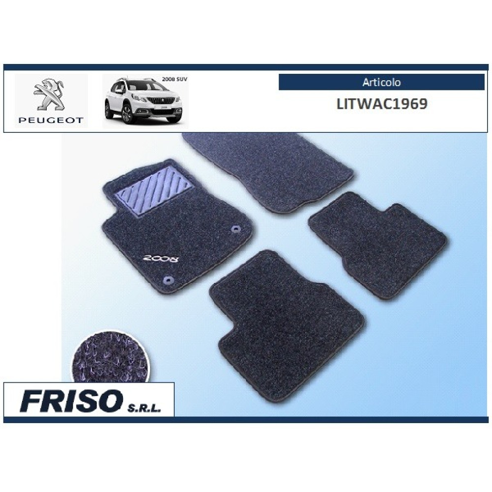 Car OEM textile mats PEUGEOT 2008 I (2013-2019) LITWAC1969