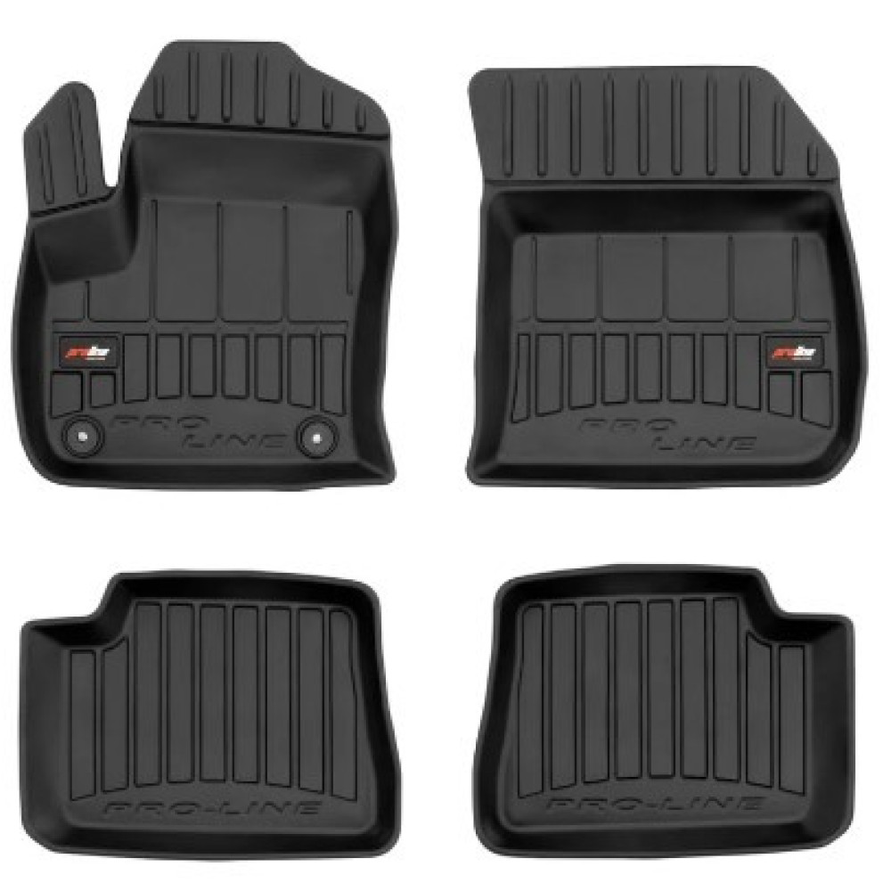 Car rubber floor mats black CITROEN DS3 (2019-...) 3D FROGUM