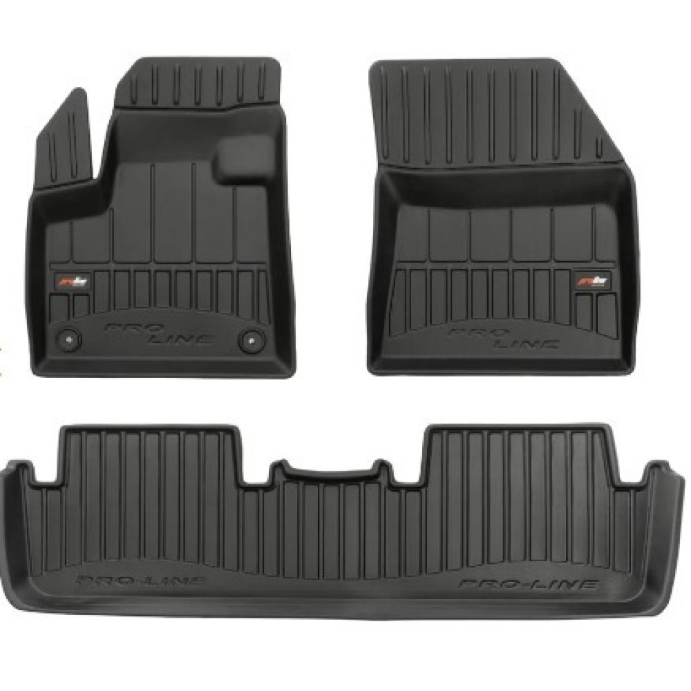 Car rubber floor mats black CITROEN DS7 Crossback Hybrid (2019-...) 3D FROGUM