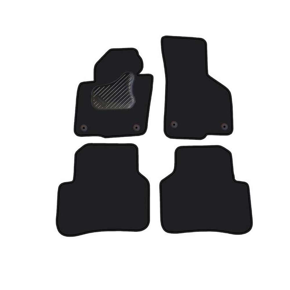 Car textile mats black VW PASSAT CC (2008-...) LUXE