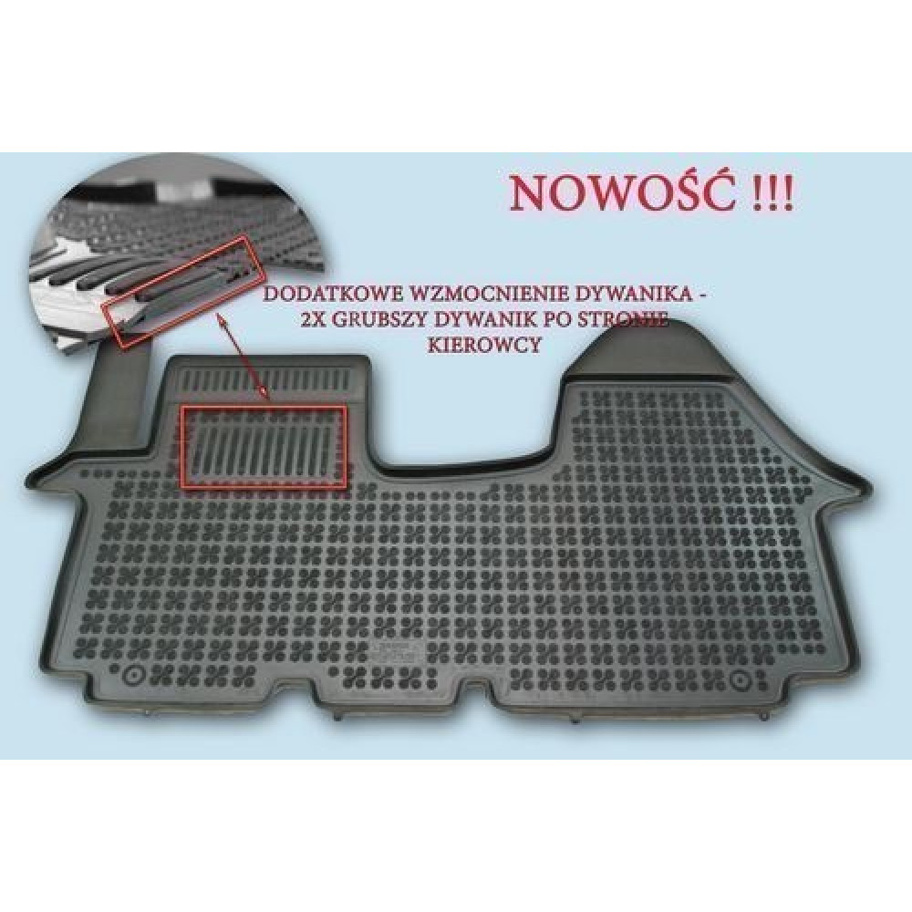 Car rubber floor mats black RENAULT TRAFIC I (2001-2014) 201916