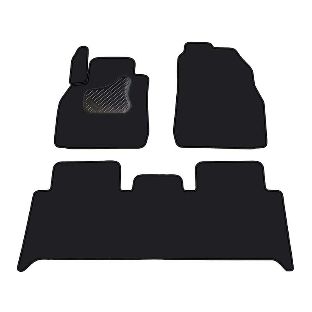Car textile mats black RENAULT GRAND SCENIC (2009-...) ECONOMIC