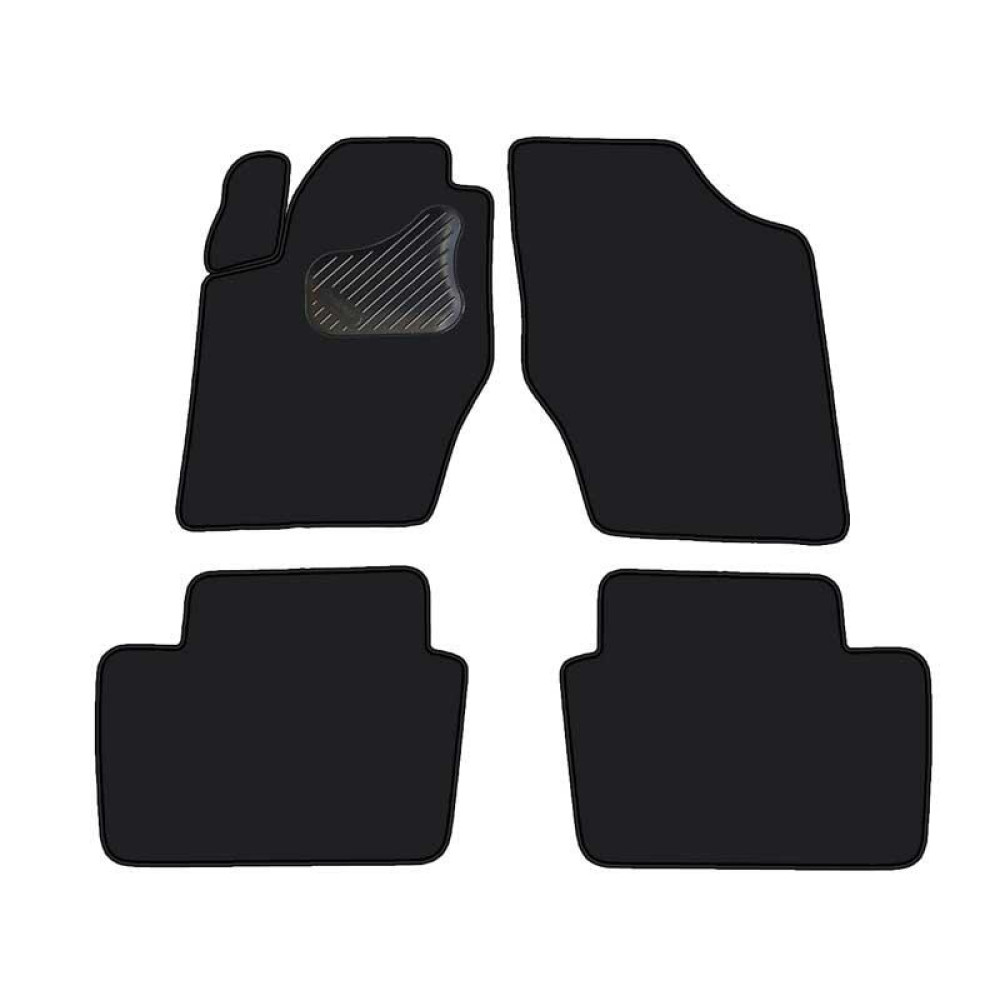 Car textile mats black CITROEN C4 (2004-2010) ECONOMIC