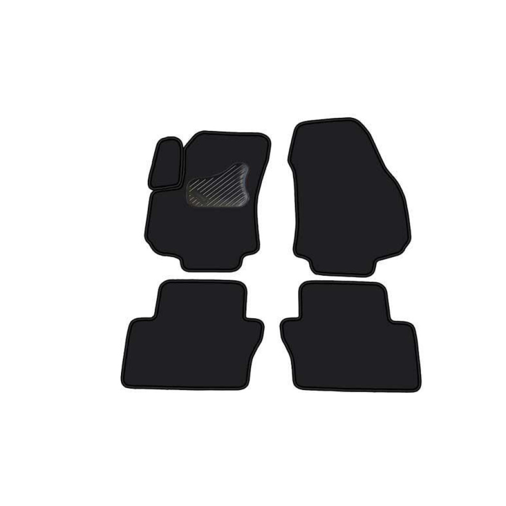Car textile mats black OPEL ZAFIRA B (5s.)(2005-2012) ECONOMIC