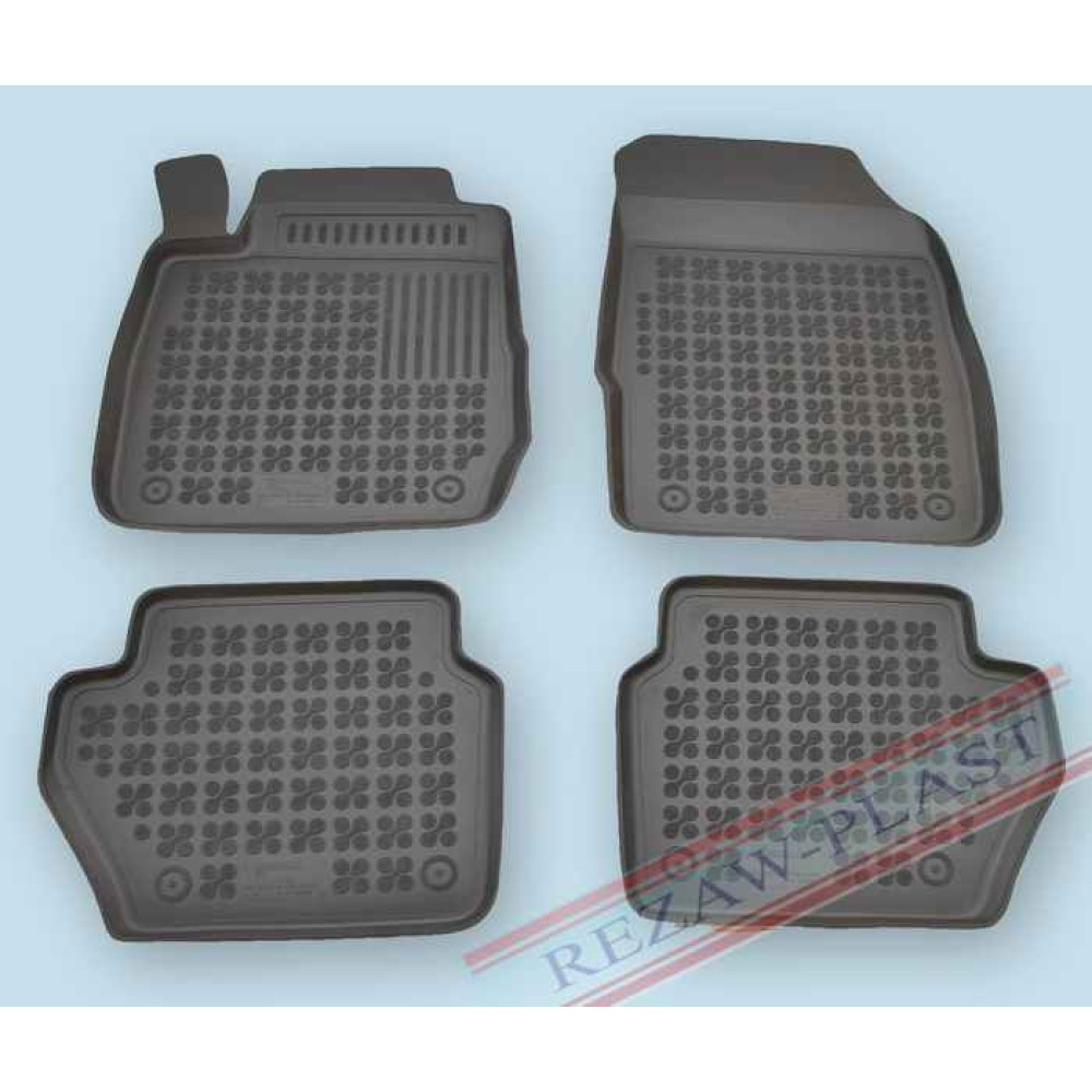 Car rubber floor mats black FORD FIESTA VII (2008-...)  200602