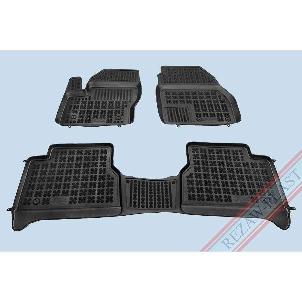 Car rubber floor mats black FORD TRANSIT CONNECT II (2013-...) 200619