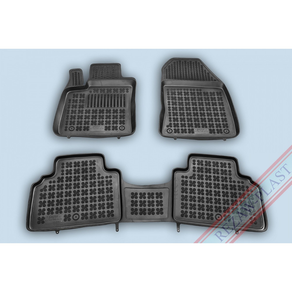 Car rubber floor mats black FORD TRANSIT COURIER (2014-...) 200622