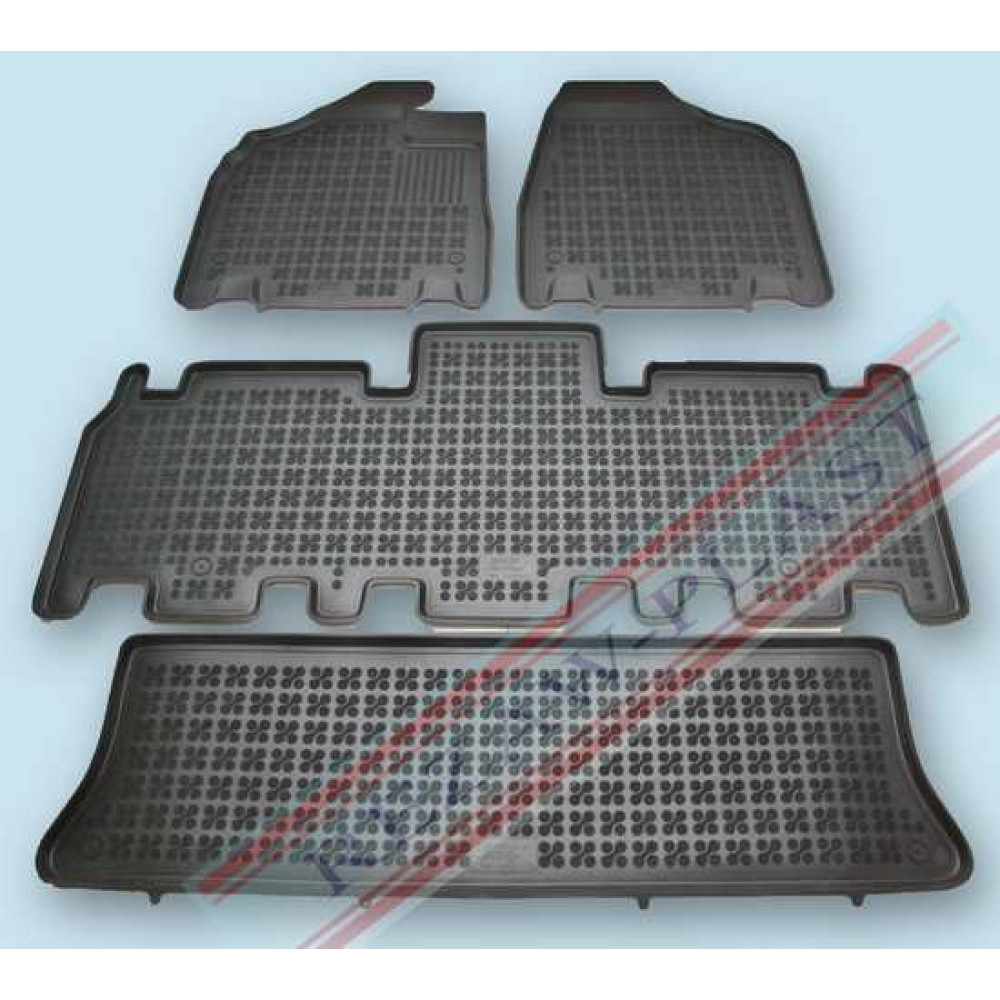 Car rubber floor mats black KIA CARNIVAL II (2004-...) 201011