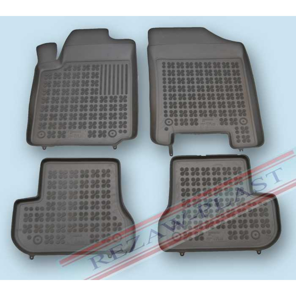 Car rubber floor mats black CITROEN C2 with fire exting. (2003-2009) 201202