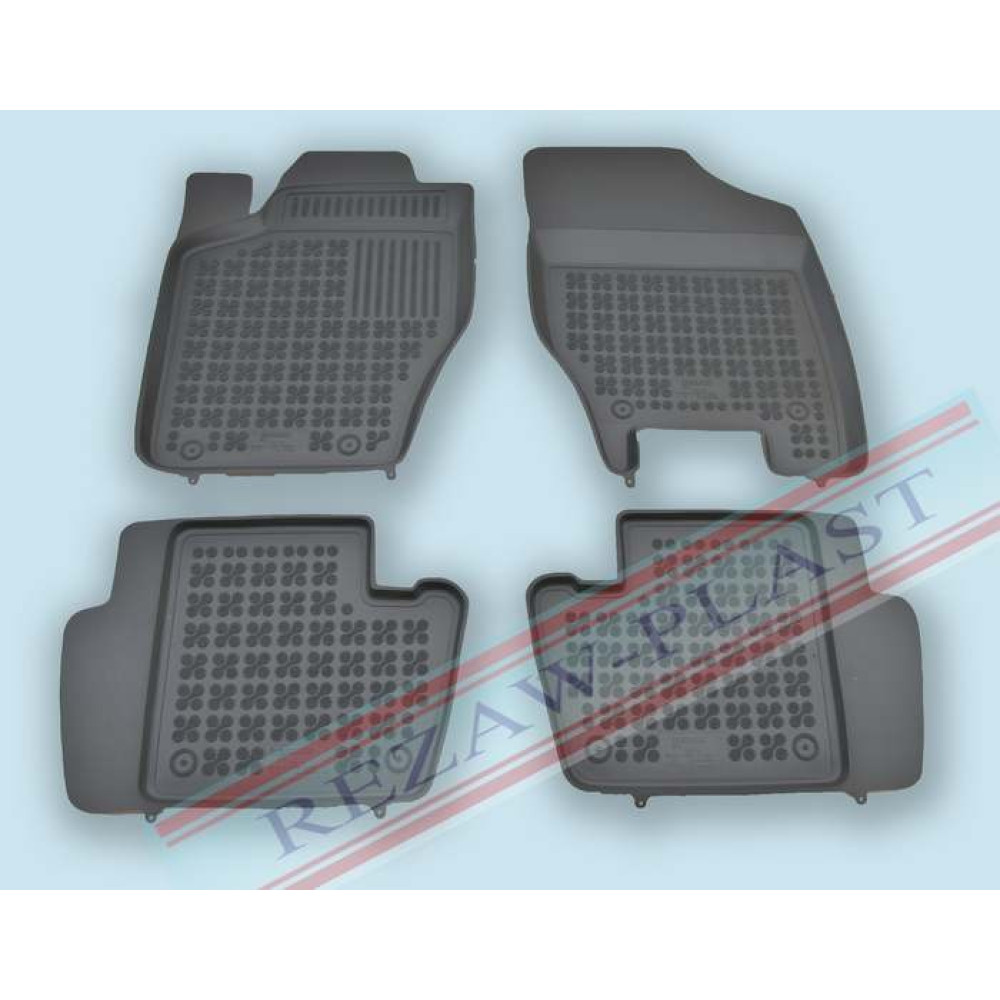 Car rubber floor mats black PEUGEOT 307 (2001-2007)  with fire exting. 201206