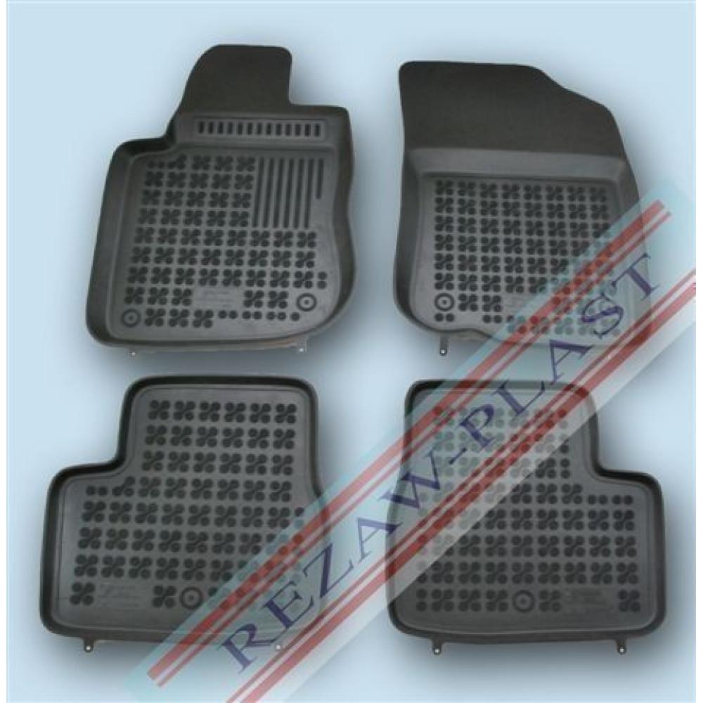 Car rubber floor mats black PEUGEOT 208 (5d.) (2013-...) 201310
