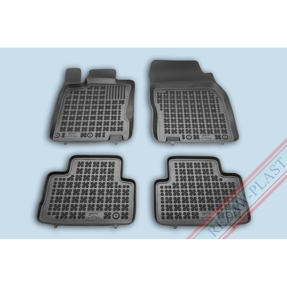 Car rubber floor mats black NISSAN QASHQAI II (2014-...) 201819