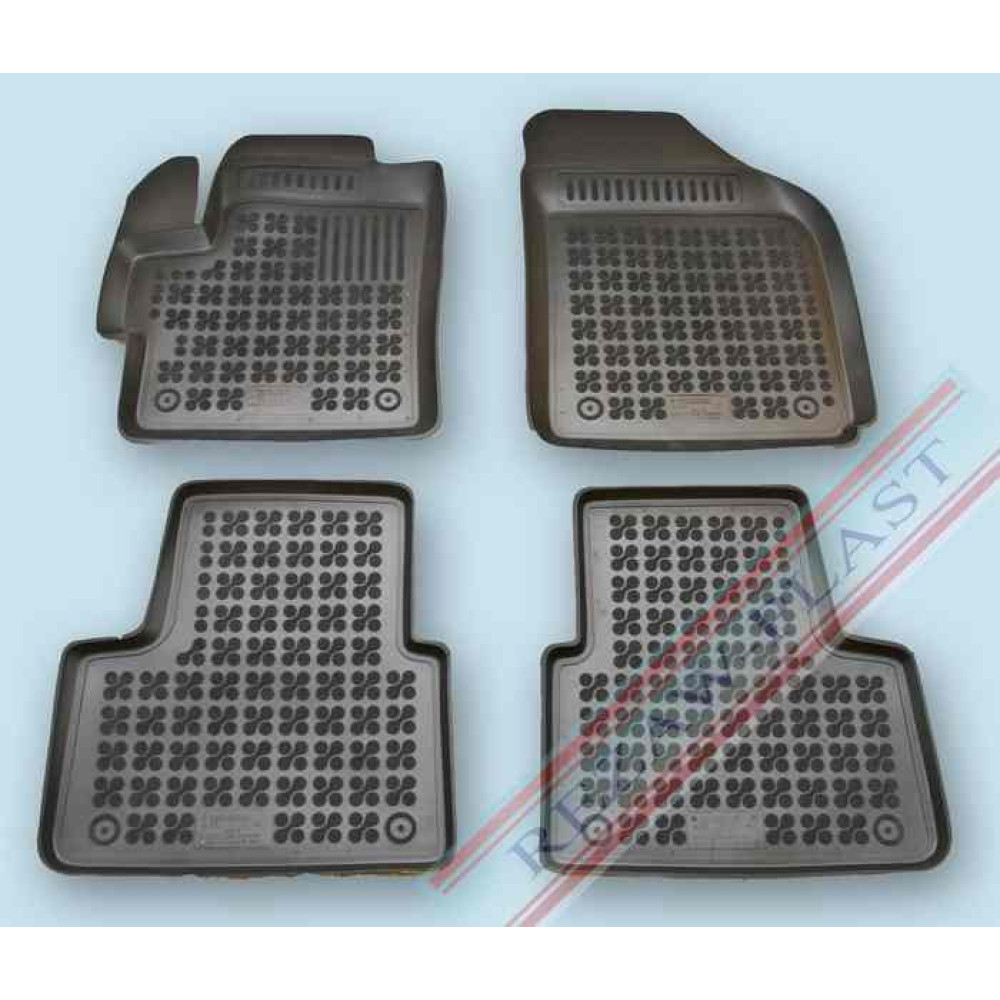 Car rubber floor mats black CHEVROLET SPARK (2005-2009) 202105