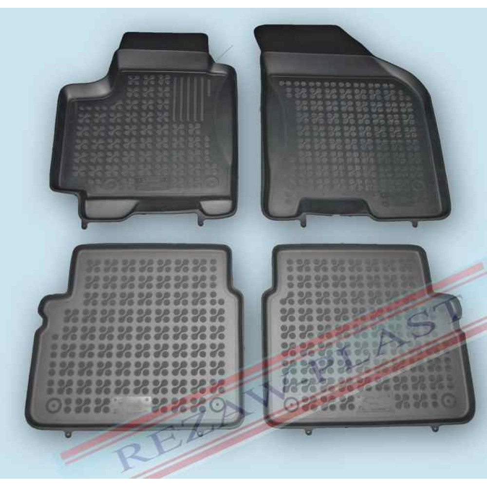 Car rubber floor mats black CHEVROLET KALOS (2004-2007) 202101