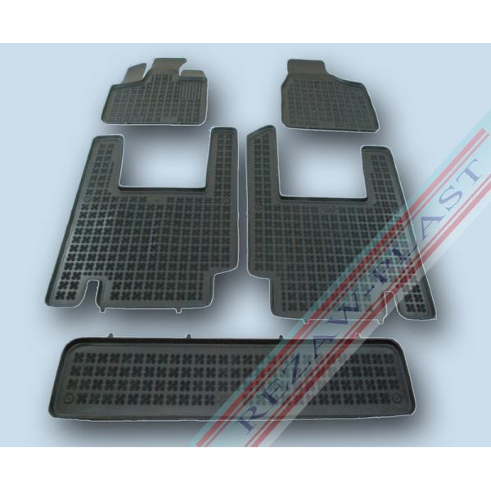 Car rubber floor mats black VOLKSWAGEN ROUTAN (2008-2012) 203701