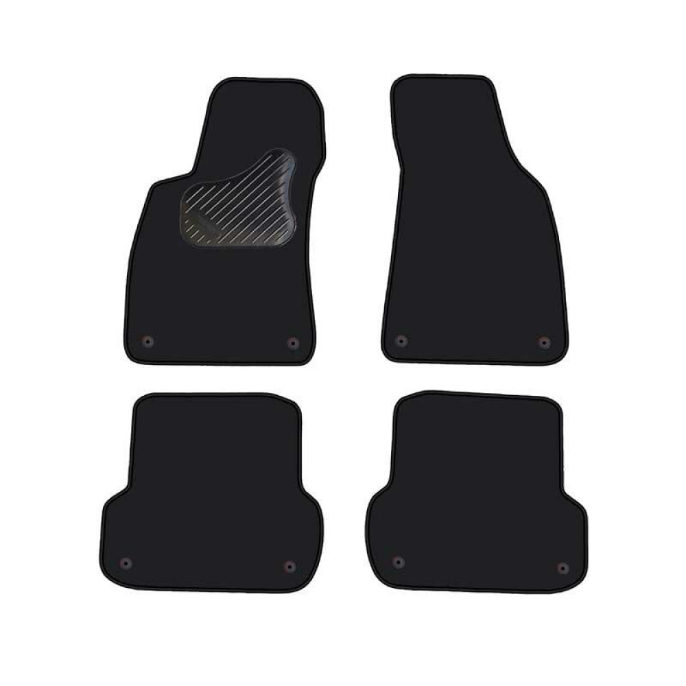 Car textile mats black AUDI A4 (2001-2008) LUXE
