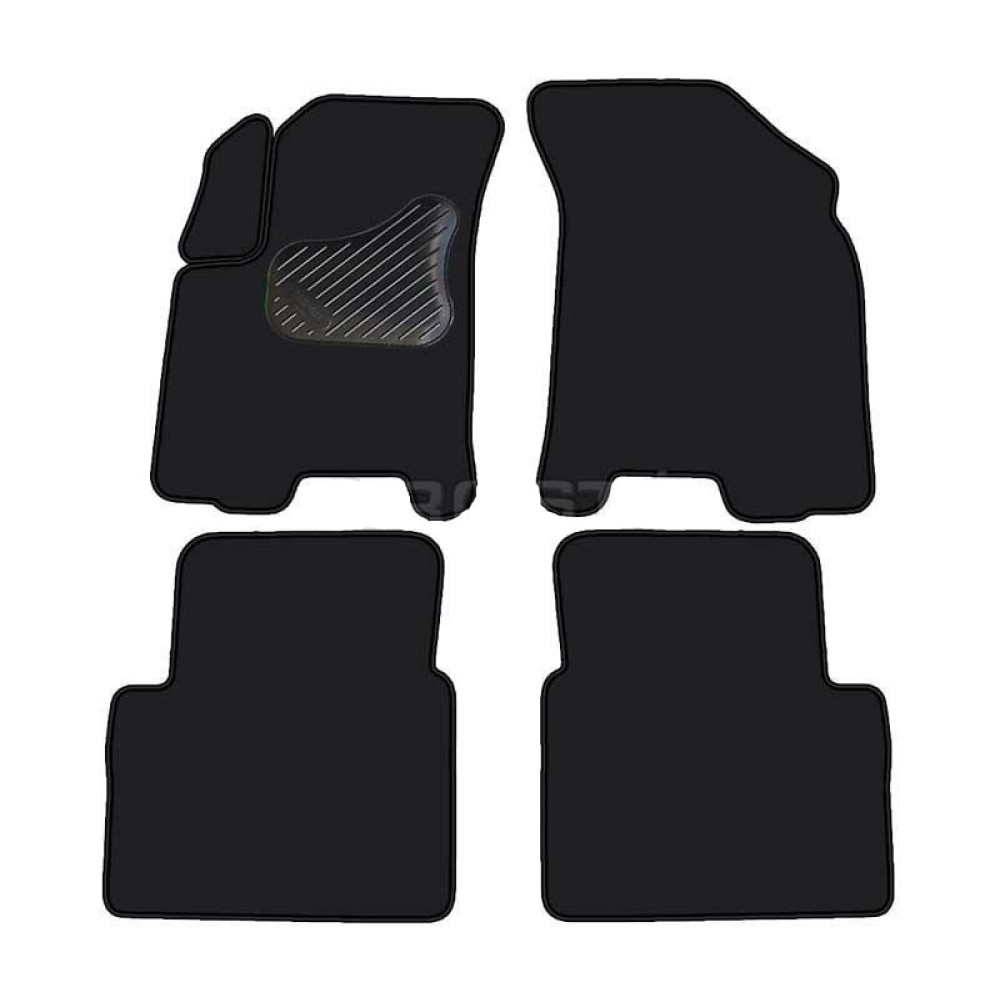 Car textile mats black CHEVROLET AVEO (2004-2011) ECONOMIC