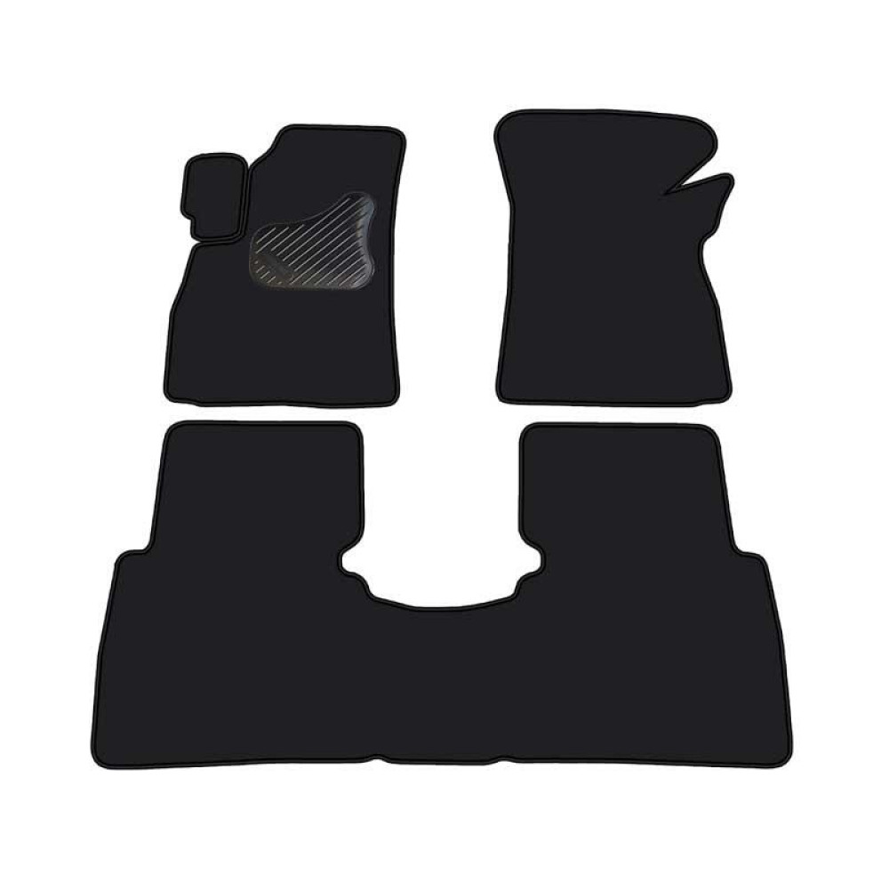 Car textile mats black HYUNDAI SANTA FE (2001-2006) ECONOMIC (LT)