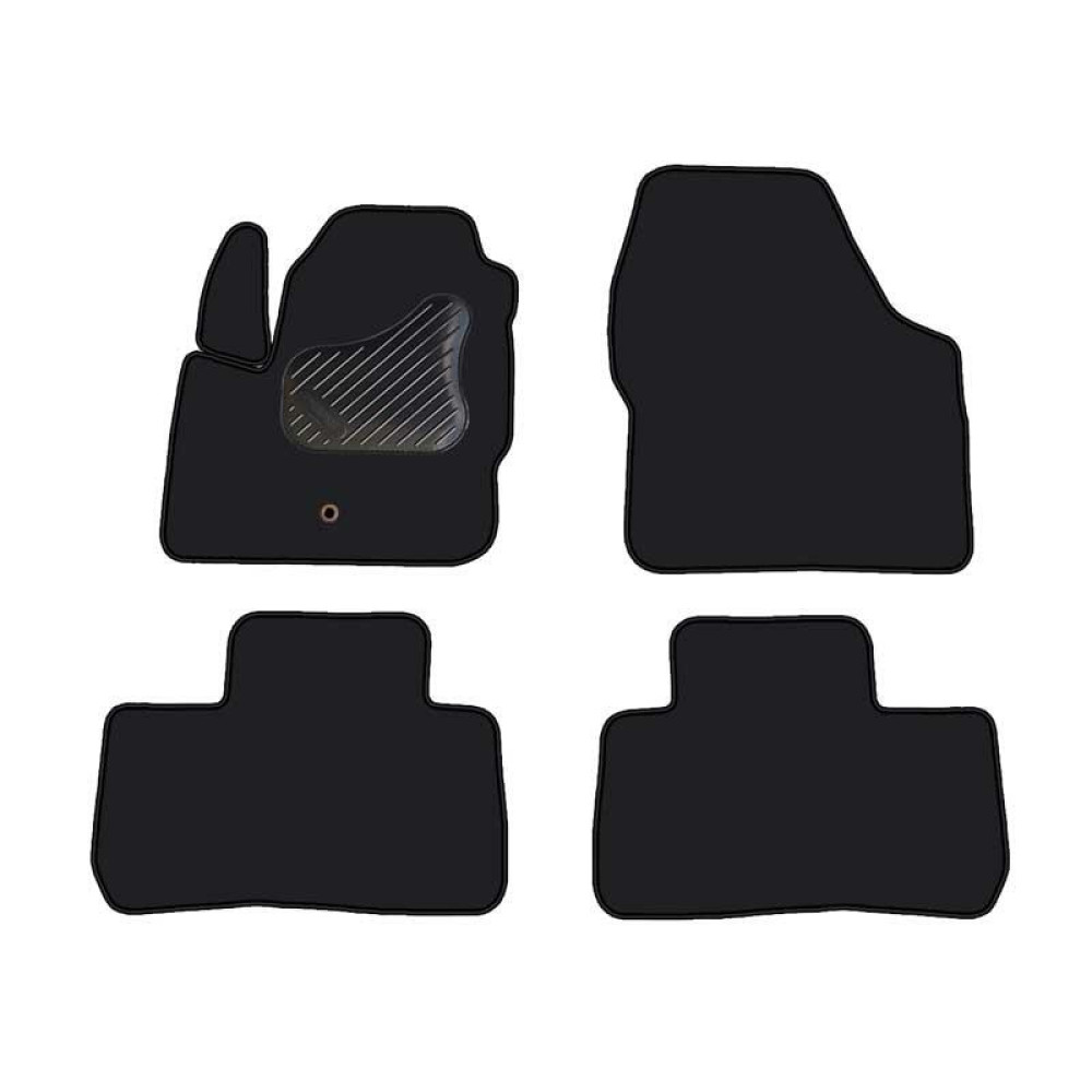 Car textile mats black LAND ROVER FREELANDER (2007-...) (5d.) ECONOMIC