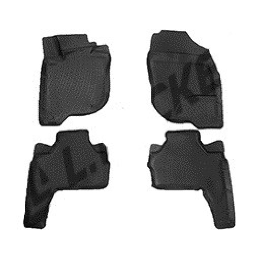 Car rubber floor mats black 3D MITSUBISHI PAJERO SPORT (2008-...)