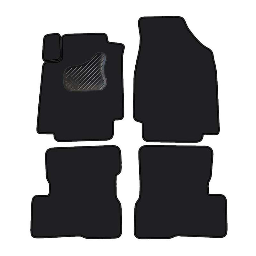 Car textile mats black NISSAN MICRA (2002-2007) ECONOMIC