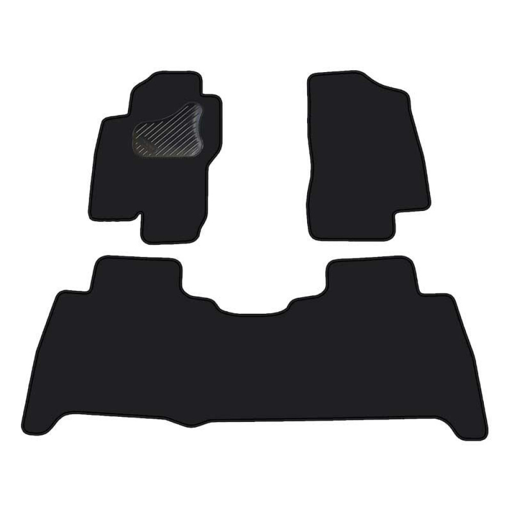 Car textile mats black NISSAN NAVARA (2005-...) ECONOMIC