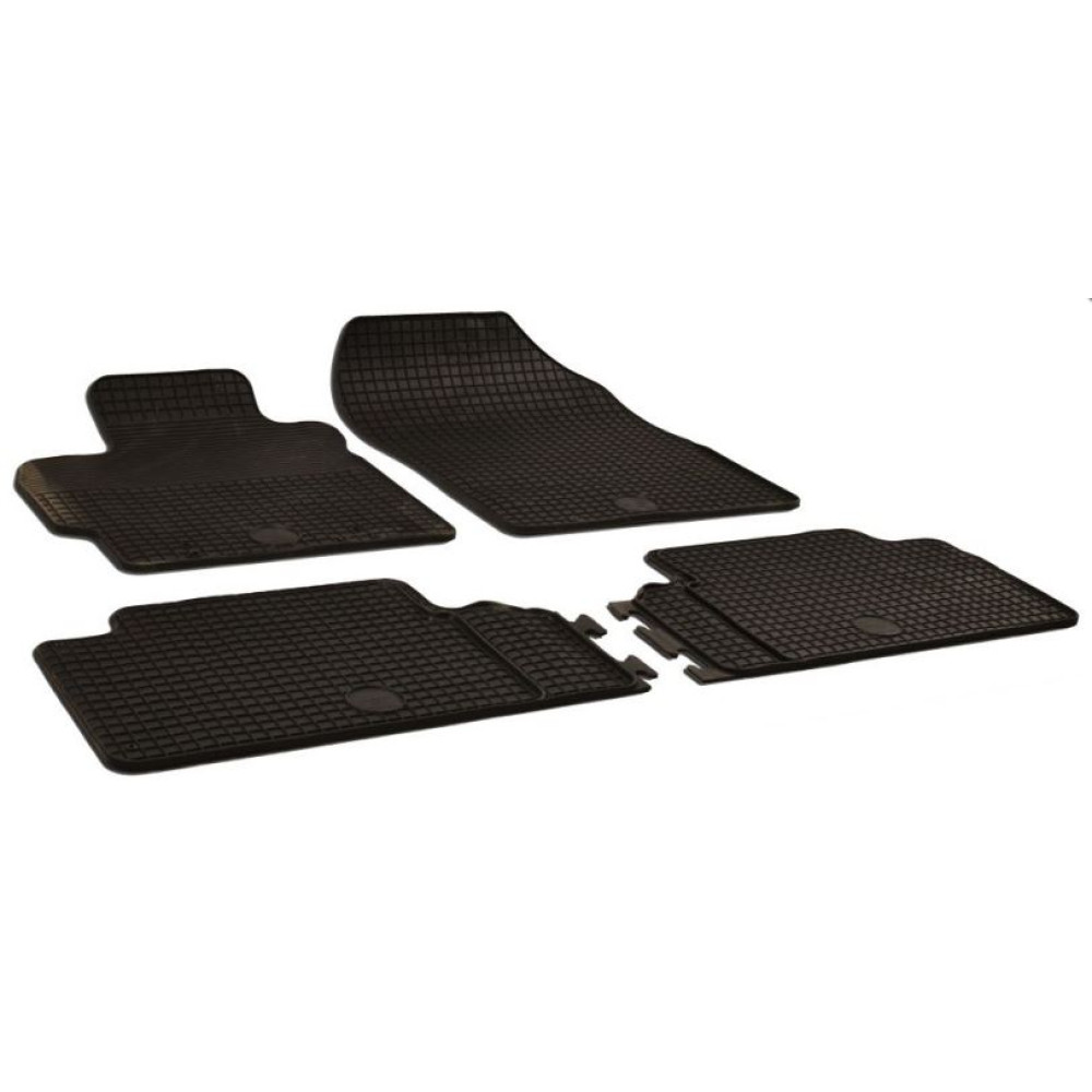 Car rubber floor mats black TOYOTA COROLLA (2007-2013) NEGRO