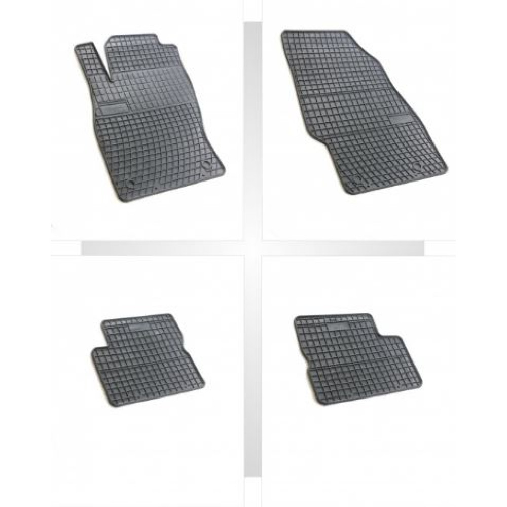 Car rubber floor mats black OPEL CORSA D (2006-2014) NEGRO