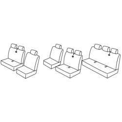 Fundas de asientos para coche *HARMONY* VOLKSWAGEN T5 (9s.)(2003-2015)