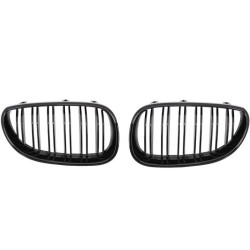 Front grills black gloss BMW 5 E60/E61 Double Stripe Piano Black (2003-2010)