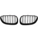 Front grills black gloss BMW 5 E60/E61 Double Stripe Piano Black (2003-2010)