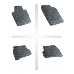 Car rubber floor mats black VOLKSWAGEN POLO (2009-...) NEGRO