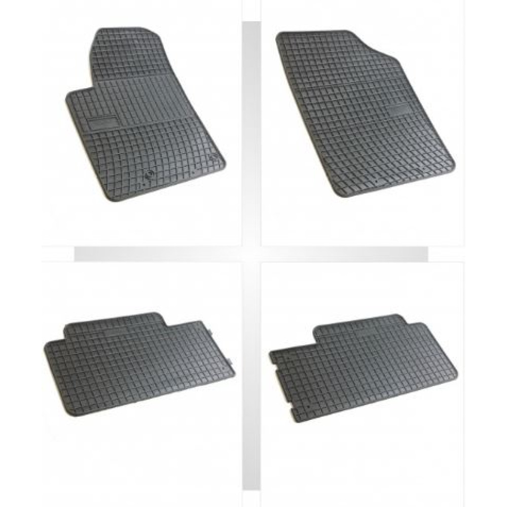 Car rubber floor mats black front CITROEN BERLINGO (1998-2007) NEGRO
